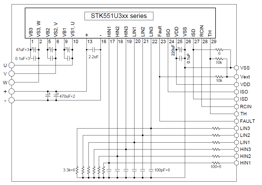 STK551U3A2AGEVB 20A 0 450V, 3Half Bridges